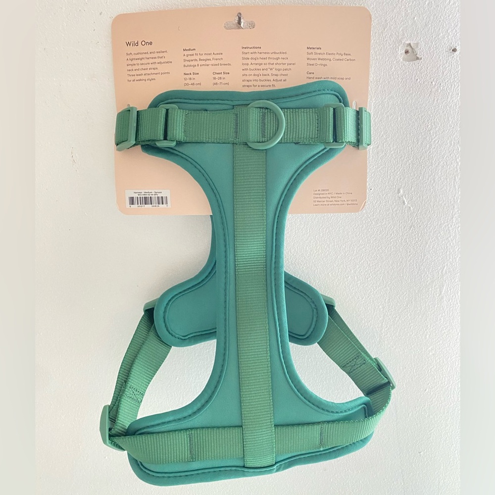 Wild One Dog Harness Spruce Green Medium for Shepards, Beagles, Bulldogs, more - Picture 3 of 4